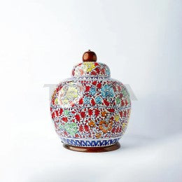 Floral Round Table Lamp Base
