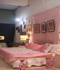 Bed Set,Cushion , Table Runner,Patch Work, Screen Printing