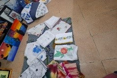 Hand painted lawn dupatta